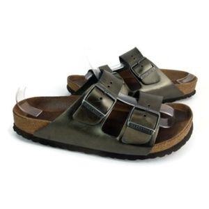 Birkenstock Unisex Metallic Green Sandals Sz W7/M5